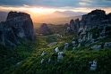 Meteora, panorama z klasztorem Roussanou